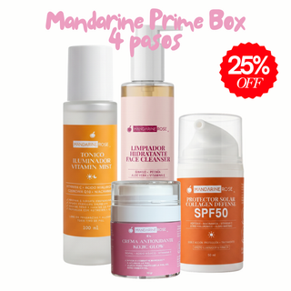 Mandarine Prime Box | Rutina Estratégica 4 Pasos | Todo tipo de piel