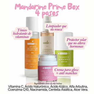 Mandarine Prime Box | Rutina Estratégica 4 Pasos | Todo tipo de piel